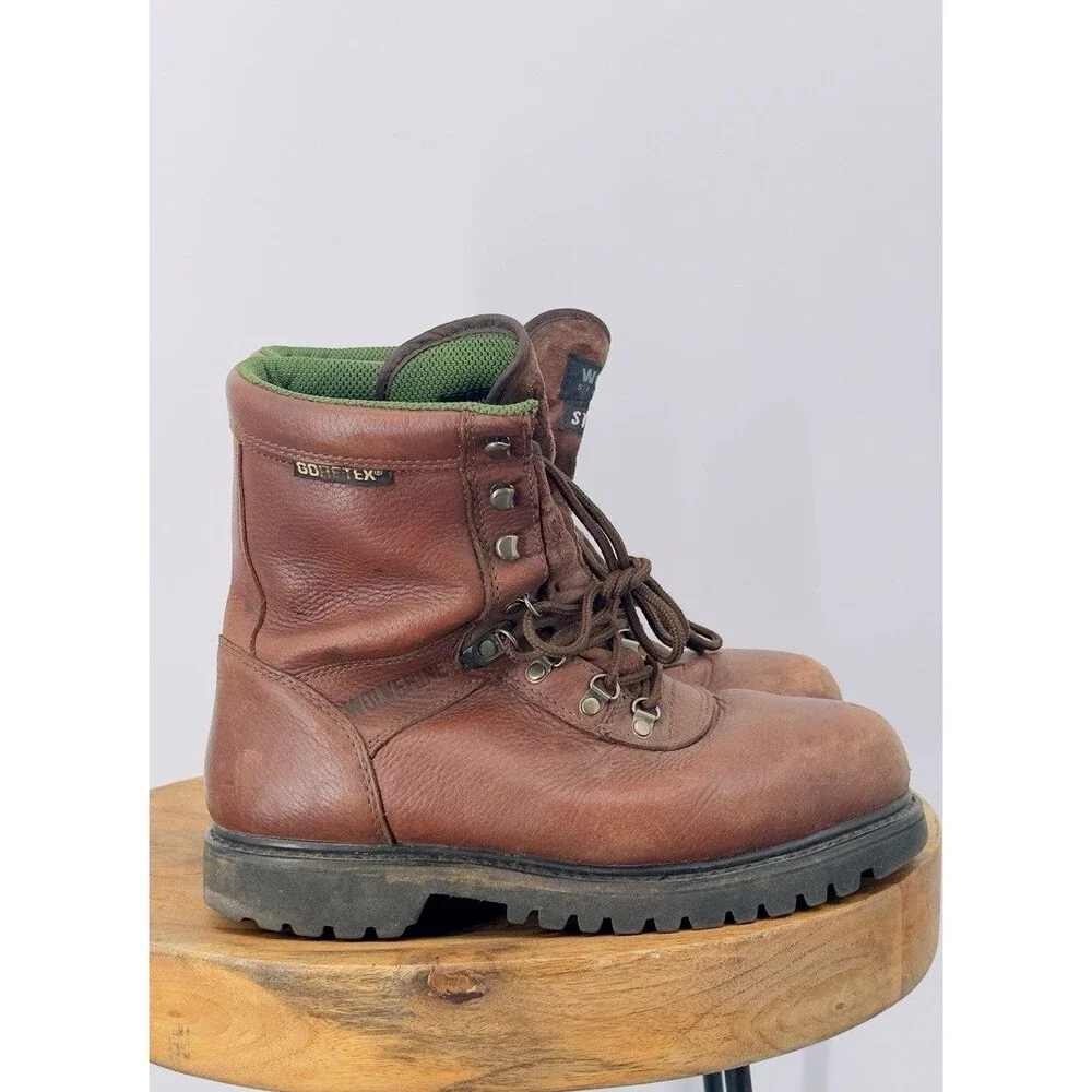Wolverine Gore-Tex Brown Leather Work Hunting Boot Mens Size 10.W